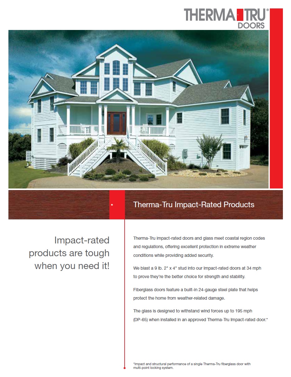Solar Impact Window - Therma Tru Impact Brochure